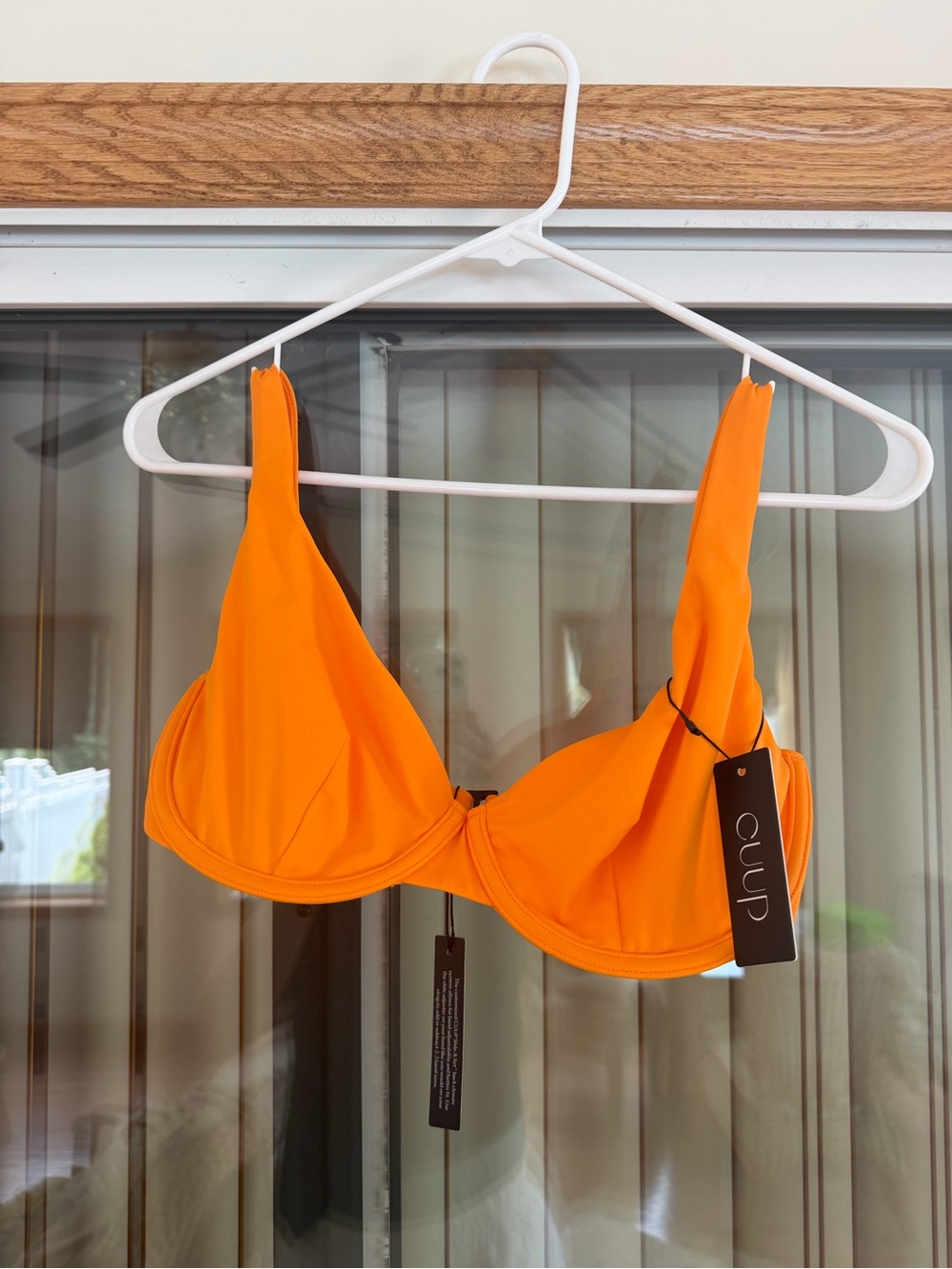 CUUP Bright Orange The Scoop Underwire Bikini Top